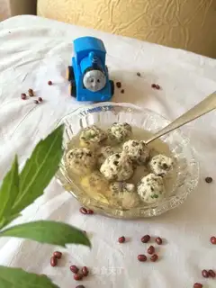 Woody shrimp meatballs