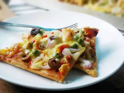 New Orleans chicken pizza
