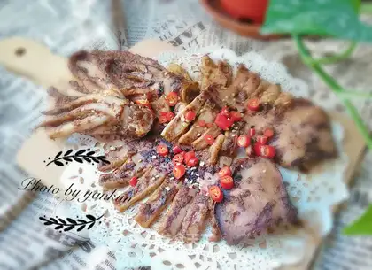 Barbecue roast squid