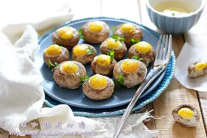 Roasted quail eggs