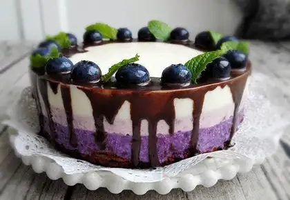 Blueberry yogurt mousse
