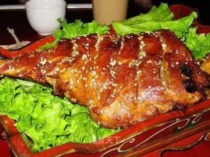 Mongol roasted lamb leg