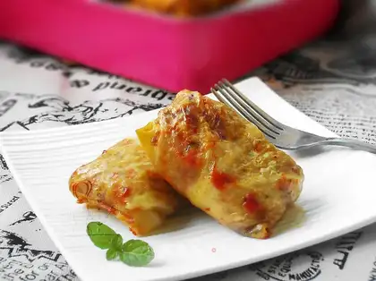Baked cabbage