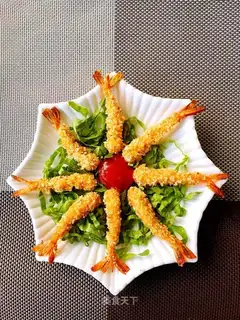 Boiled golden shrimp