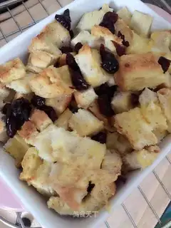 Toast egg pudding