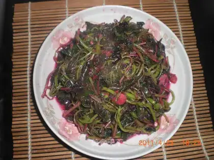 stir-fried rice amaranth