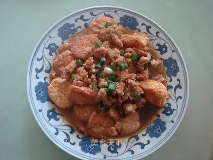 Braised Japanese tofu in oil