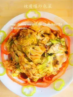 stir-fried cabbage in hot sauce