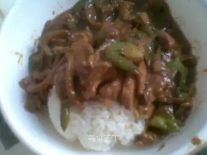 Black pepper pork rice
