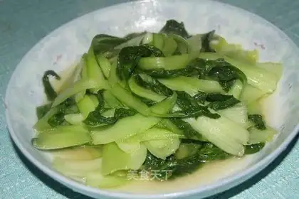 Green vegetables in oyster sauce