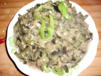 stir-fried eggplant with green pepper