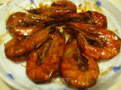 Roasted shrimp with dried bean paste