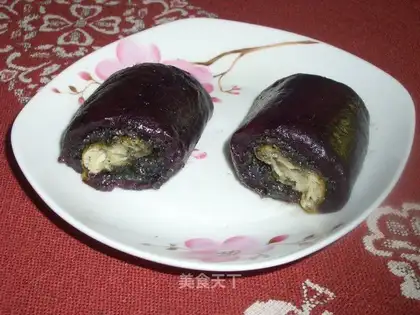 Purple glutinous rice ball