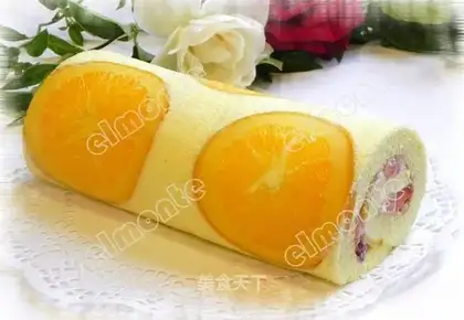 Orange cake roll