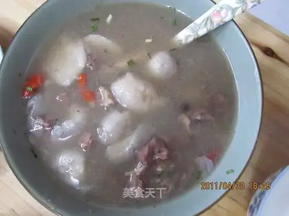 Stewed beef and taro