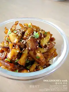 stir-fried dried marina fish in soy sauce