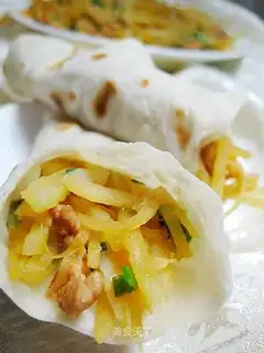 shredded potato burrito
