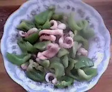 stir-fried octopus with green pepper
