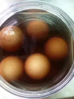 Five pickled eggs