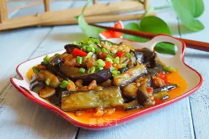 Meat and eggplant