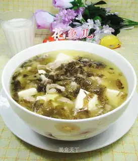 Pork sour tofu soup