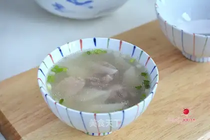 Microwave meat tablet soup