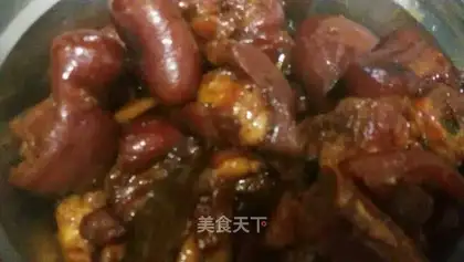Red burning pig hoof