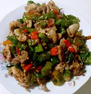 It's usually fried meat
