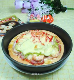 Bacon shrimp pizza