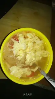 Potato egg silver ear soup