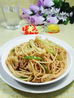 Porridge pork gravy noodles