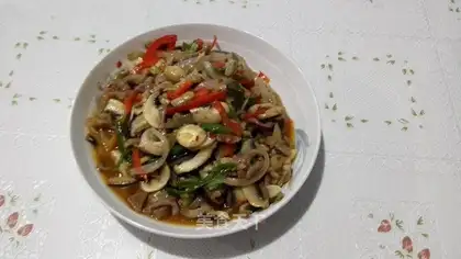Mushroom fried meat
