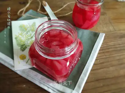 Sugar peach cans