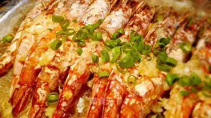 Garlic fans baked shrimp