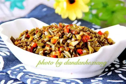 Weenie fried soybeans