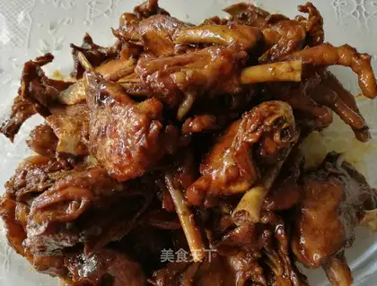 A red roasted chicken