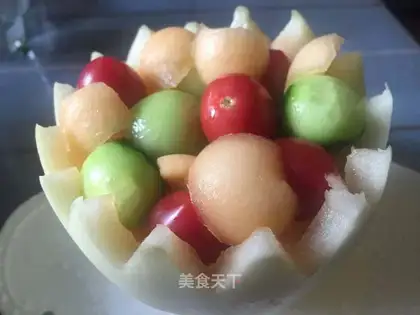 Five-colour fruit balls