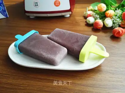 Red bean milk popsicle