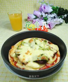 Pizza pepper potato steak
