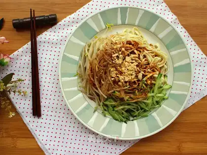 It tastes like cold noodles
