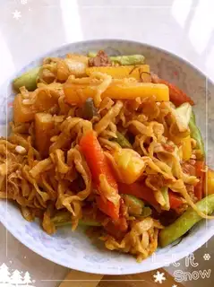 Soybeans, handmade noodles