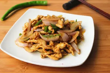 The chili chicken slice
