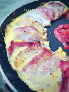 Eggs with potato bacon