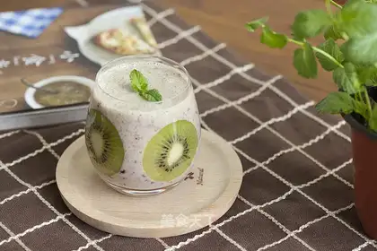 A blueberry milkshake