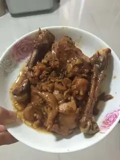 Burn chicken legs
