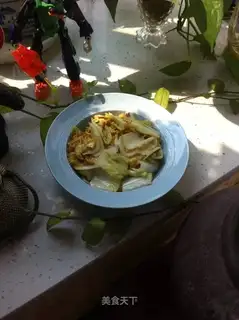 Rice eggs and cabbage