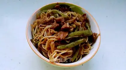 Bean horned noodles