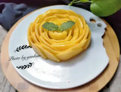 Homemade mango flowers