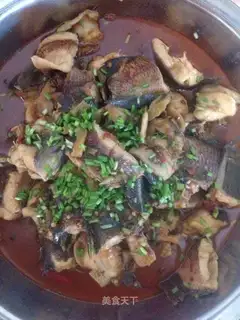The water boils black fish