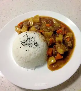 Curry beef rice
